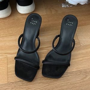 A New Day Satin block heel